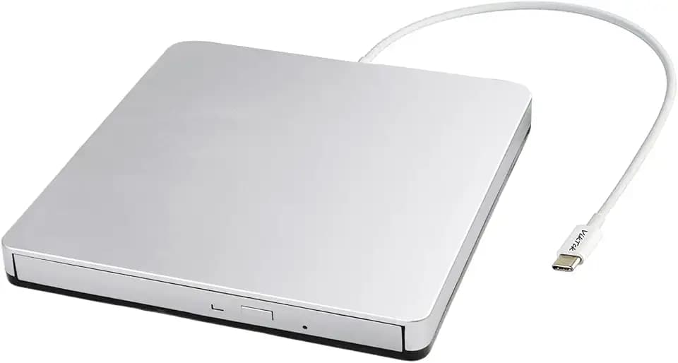 External CD DVD Drive Type-C USB 3.0 Portable CD DVD Burner/Writer Optical Disk Drive Player Reader for MacBook Pro Air iMac Laptop Desktop PC Windows 11/10/8/7 Linux Mac OS