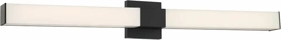 Minka Lavery 5076-66A-L Vantage 36" Wide Adjustable CCT LED Bath Bar with White Rectangular Shade, Coal