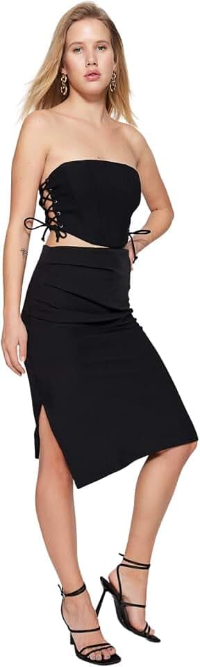 TRENDYOL Damen Women Pencil Woven Skirt Baby Rock
