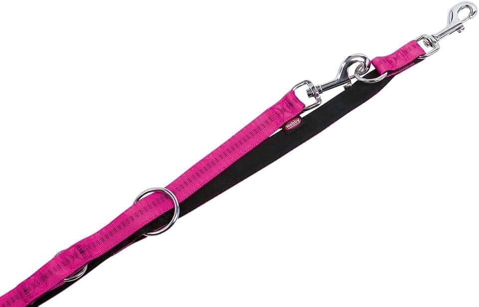 Nobby Führleine Soft Grip, Fuchsia/schwarz L: 200 cm, B: 25 mm, 1 Stück