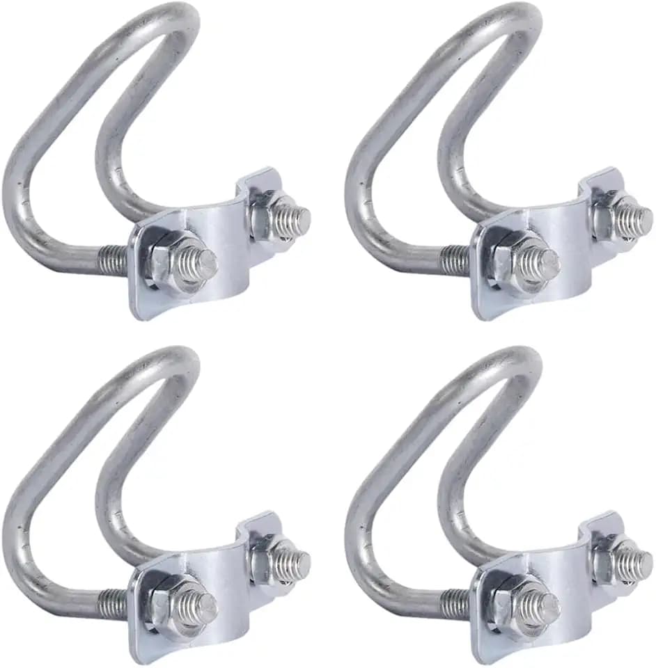 Kreuzrohrschellen, Metallschnalle, Schlauchschellen, U-förmiges Rohrband, Spannhalter für Lager, Supermarkt und Geschäfte (32 x 32 cm), 4 Stück