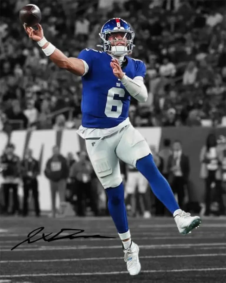 Jaxson Dart Epic Throw Signed Photo Autograph Print Wall Art Home Decor