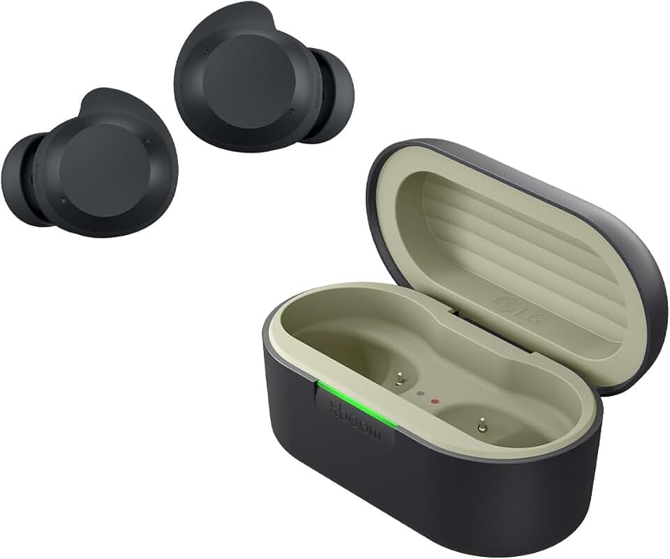 LG,xboom Budslite,In-Ear Bluetooth Kopfhörer,Bluetooth kopfhörer Sport,Flugzeug Kabellose In Ear Bluetooth Kopfhörer Ohrhörer,Noise Cancelling, IPX4-Spritzwasserschutz,Schwarz