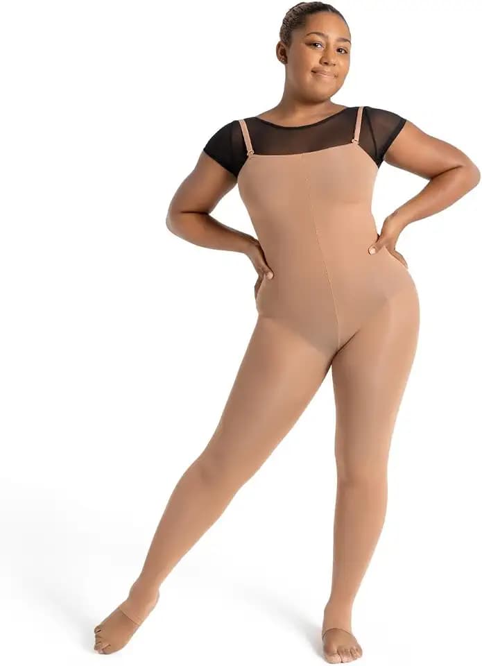 Capezio Ultra Soft Stirrup Body Tight, Suntan, S/M