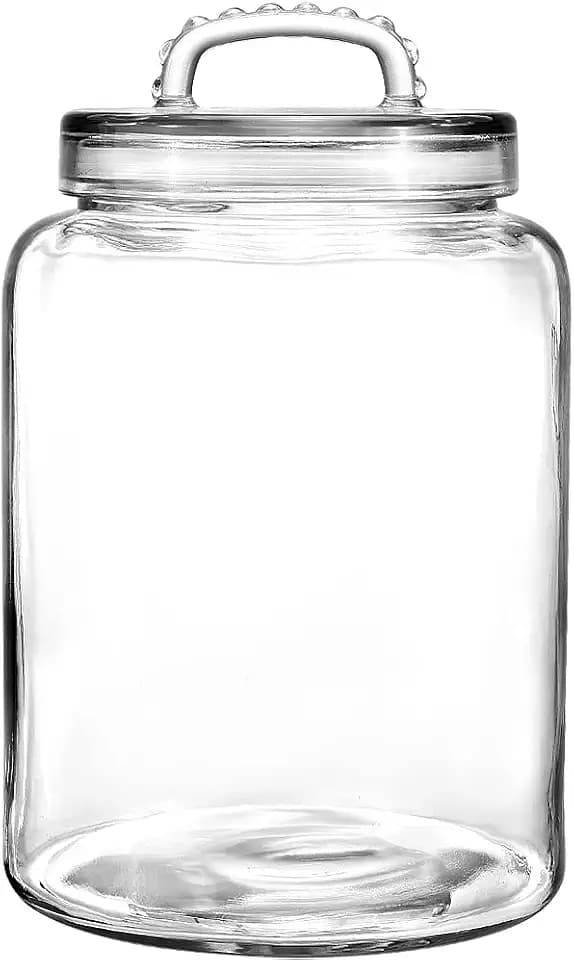 3 Gallon Glass Jar with Airtight Lid, Wide Mouth Large Glass Container