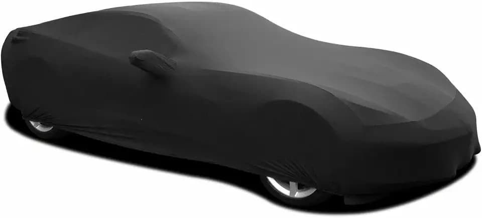Indoor Car Cover Custom Fit for Corvette C4 Luxurious Soft Stretch Satin Car Cover Breathable Dust-Proof for Underground Garage, Car Show