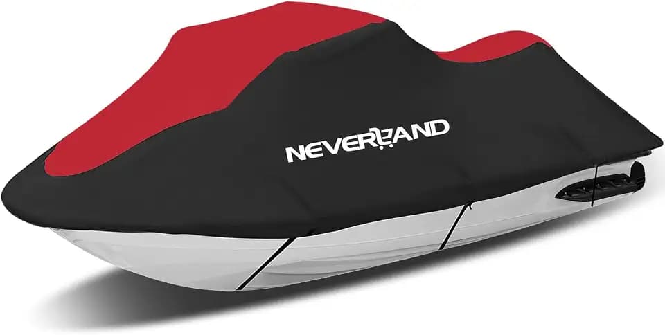 NEVERLAND Jet Ski Cover Compatible with Yamaha Seadoo 115'' to 120"(Red)