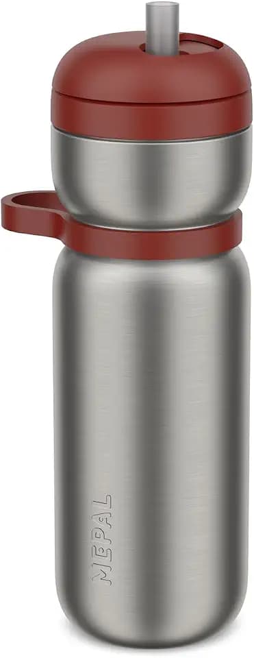 Mepal - Thermo-Trinkflasche Twist Sport - Auslaufsicher - Trinken ohne Flasche zu kippen - Vakuumisoliert: 6 Stunden warm/ 10 Stunden kalt - Wasserflasche - 600 ml - Mountain red