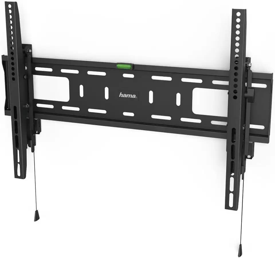 Hama TV Wandhalterung, neigbar, mit Diebstahlschutz (TV Wandhalterung 37-90 Zoll, VESA 100x100 bis VESA 600x400, bis 50kg, ideal für den öffentlichen Raum, mit Fischer-Dübeln) schwarz