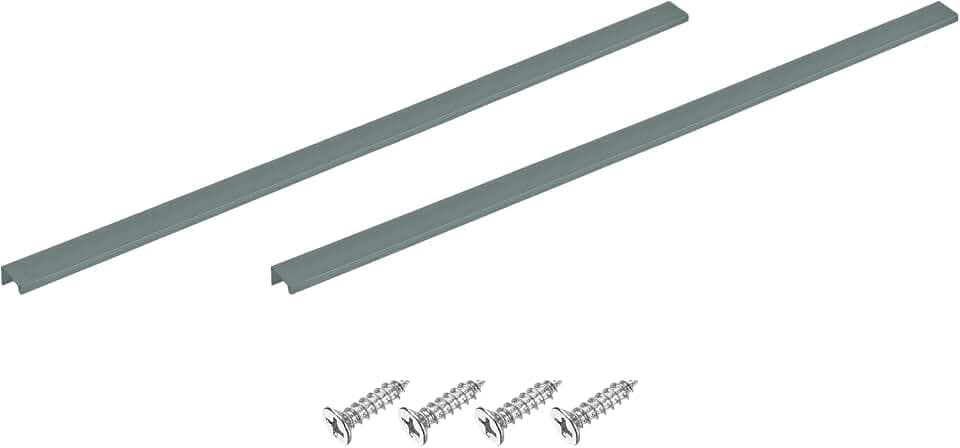 sourcing map Schrank-Fingerkantenzug, 800 mm / 31.5in, Aluminiumlegierung, versteckte Schrankgriffe, für Zuhause, Küche, Schublade, Schrank, Grau, 2 Stück