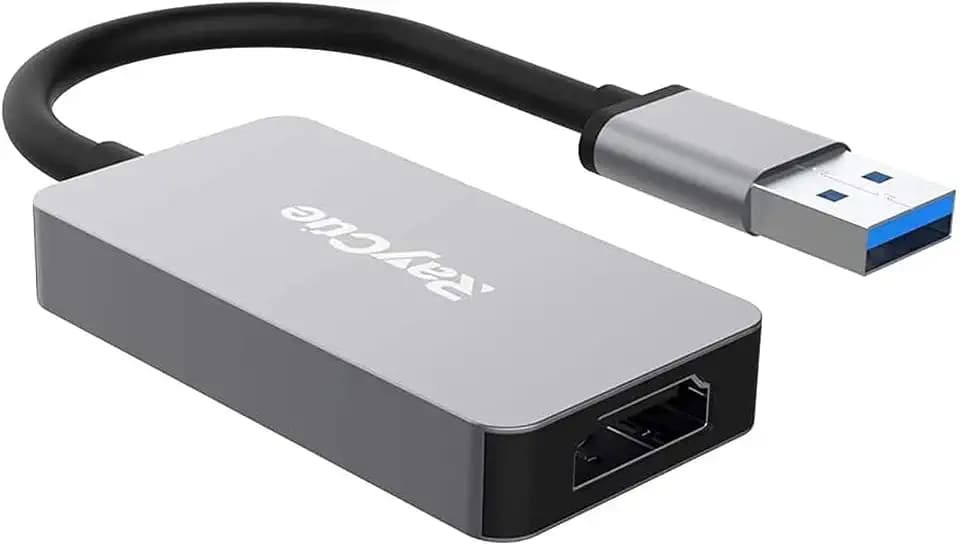 USB to HDMI Adapter, HD Audio Video Cable Converter, USB 3.0 to HDMI for Multiple Monitors 1080P, Compatible with Windows XP/10/8.1/8/7 (Not Support Mac, Linux, Vista, Chrome (Gray)