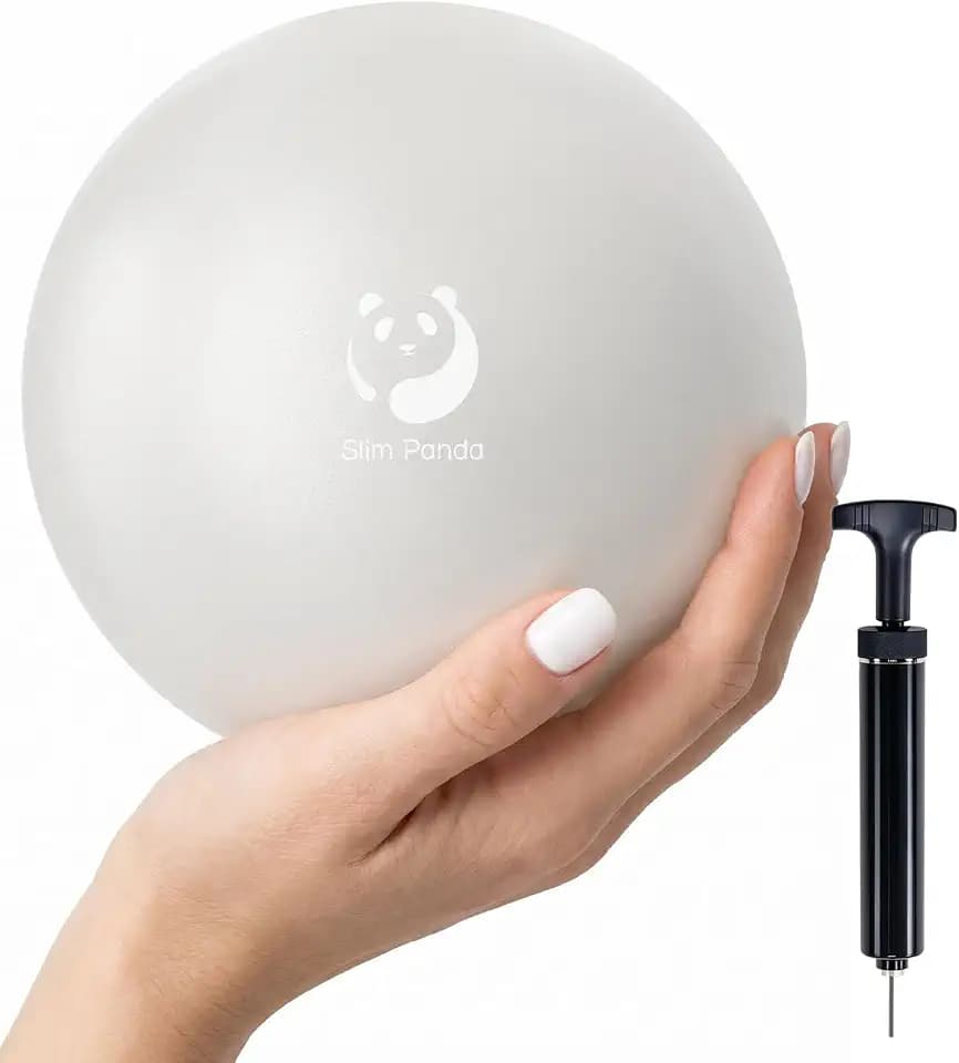 Slim Panda 15-17CM Pilates Ball,Mini Gymnastikball mit Pump,Klein Yoga Ball für Tiefenmuskulatur, Beckenboden sowie Nacken- und Lendenwirbelstütze (Auslaufsicheres Nadelventil)
