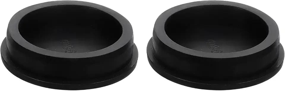 sourcing map 2 schwarze Stecklöcher, wasserdichter Gummi-Knopfstopfen für 66,5 mm großes Loch