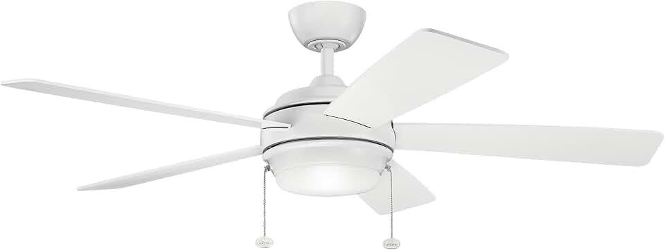 Kichler Starkk 52" Ceiling Fan with LED Light, Matte White