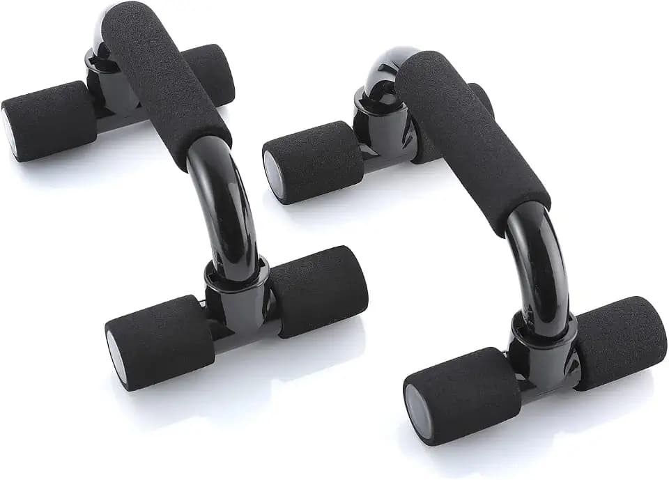 BODYMATE Liegestützgriffe - 2er Set Push-Up Bars - Rutschfeste Griffe Liegestütze - Pushup Bars für Muskeltraining und Krafttraining in schwarz