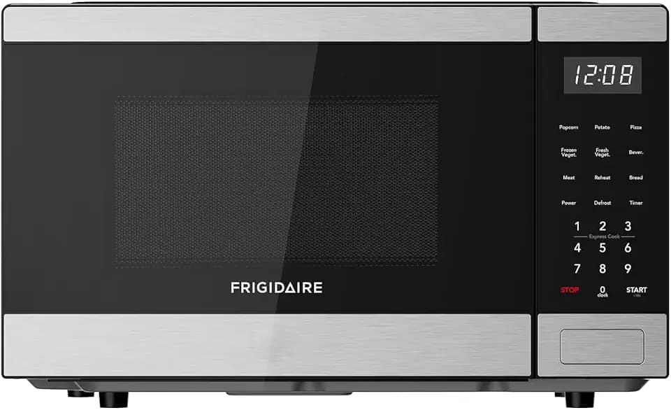 Frigidaire 0.9 CU. FT. Microwave, Digital Control Panel - Auto Cooking Settings - Child Safety Lock - Stainless Steel