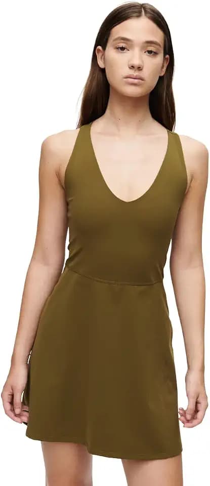 Outdoor Voices Women’s Volley Dress, Lightweight Athletic Dress with Built-in Shorts Liner, Sweat-Wicking Fabric