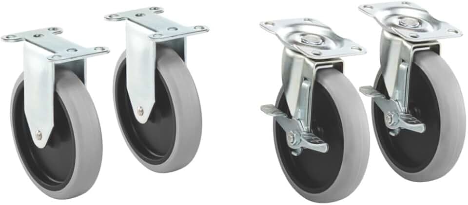 Rubbermaid Commercial Products Heavy Duty Adaptable Utility Cart Replacement Casters, Pack of 4