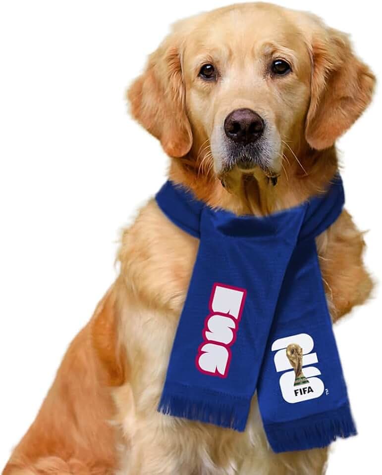 Littlearth Pet Soccer Team Scarf - Officially Licensed FIFA 2026 Pet Apparel Comes in 13 Fan-Favorite Country Designs