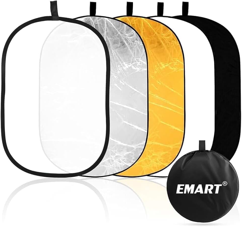 EMART 24"x36"/60x90cm 5 in 1 Collapsible Photography Reflector with Bag