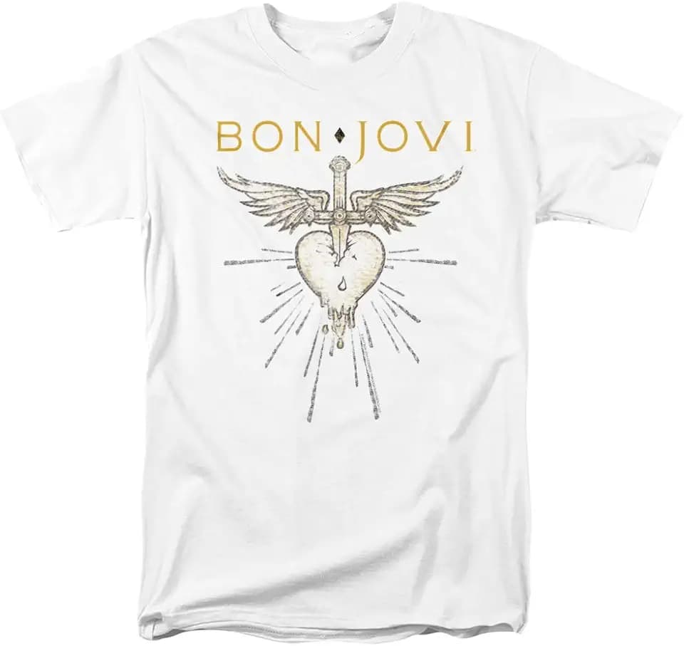 Trevco Unisex Bon Jovi Greatest Hits Unisex T Shirt, Pink T-Shirt (1er Pack)