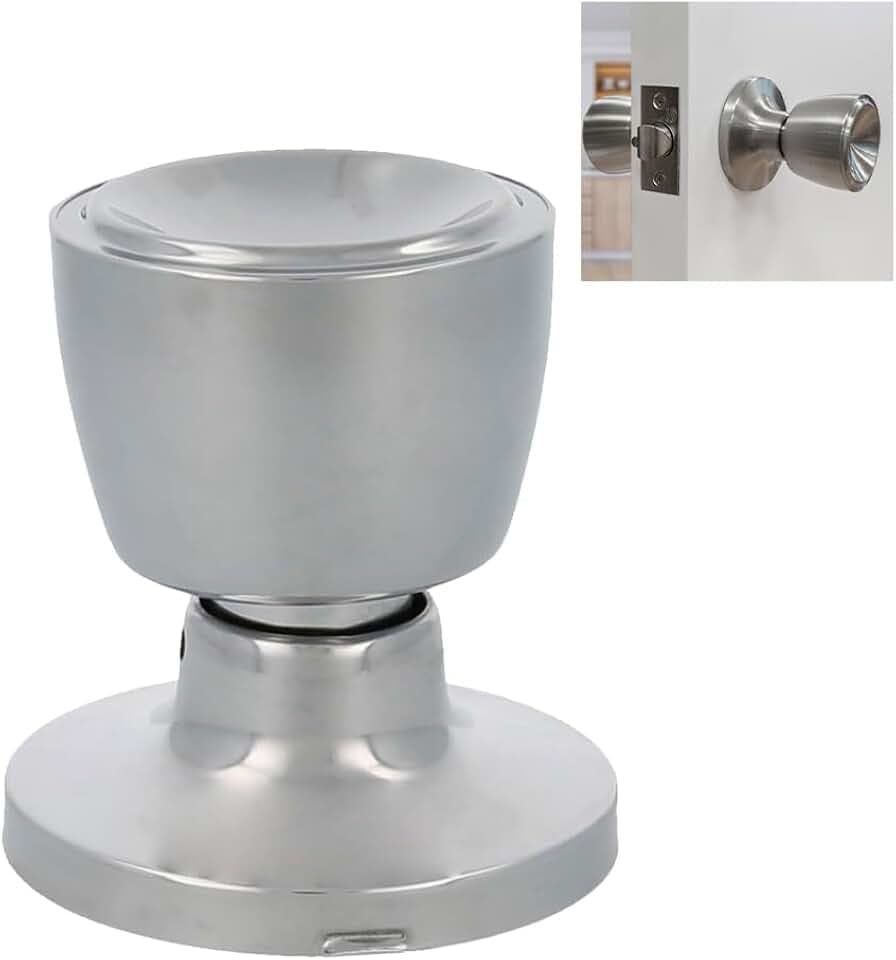 Amig - Türknauf - Innentürknauf-Garnitur - Komfortabler Griff und Einfache Installation - Standardmaß - Metall - Silber