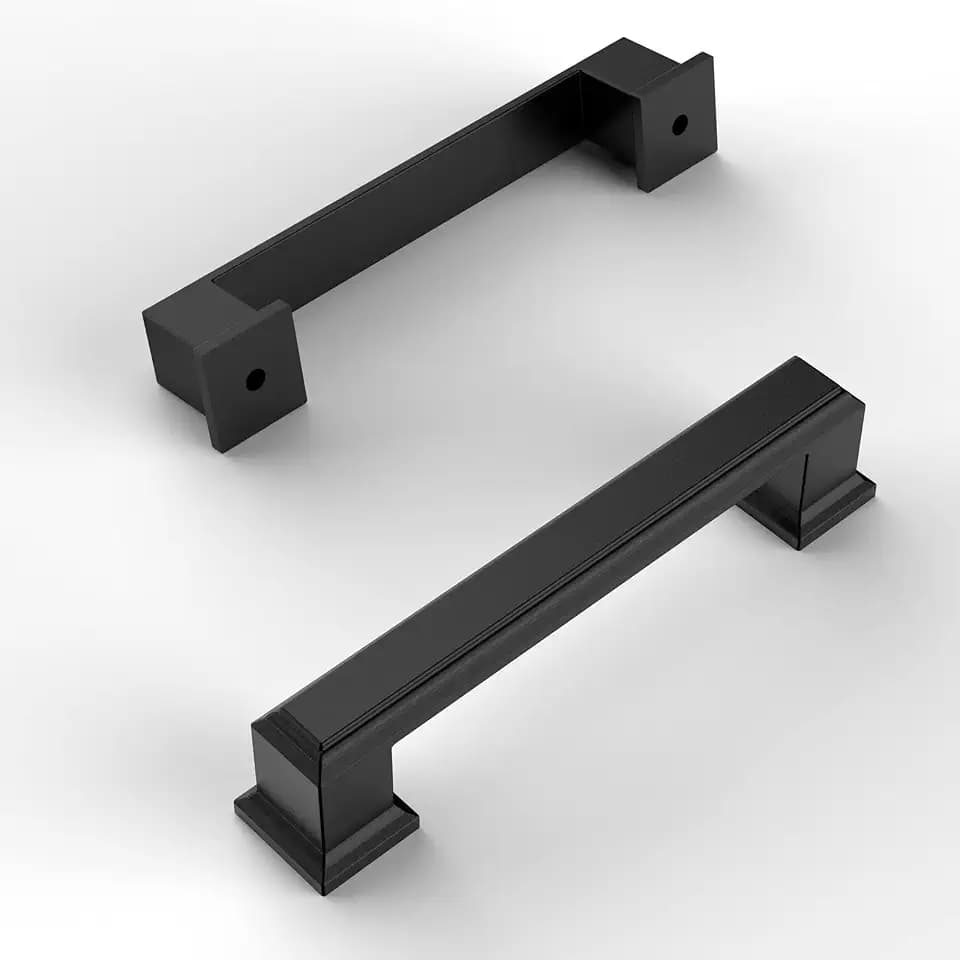 Amerdeco 6 Pack Matte Black Cabinet pulls 3-3/4"