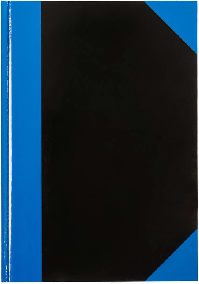 Idena 542900 - Kladde DIN A4, 96 Blätter, 70 g/m², liniert, fester Einband, blau/schwarz, 1 Stück