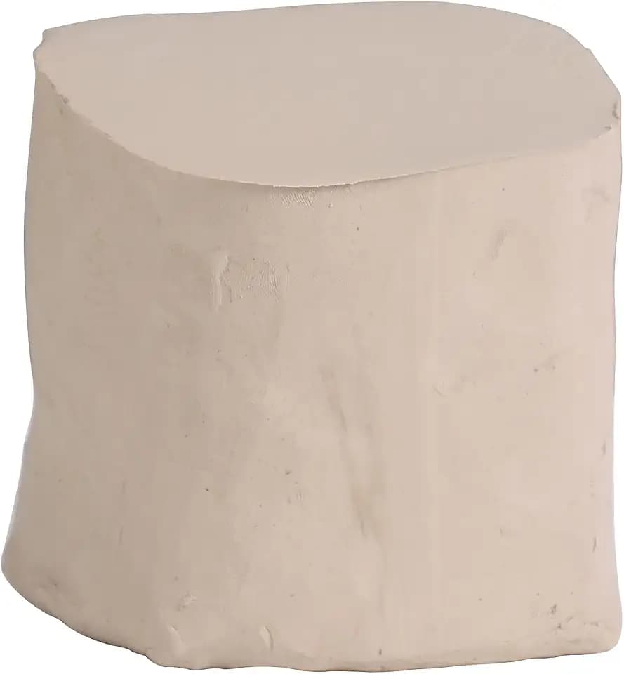 Deouss Mid High Fire White Stoneware Clay for Pottery; Cone 5-7;Ideal for Wheel Throwing,Hand Building,Sculpting;Great for All Skill Levels;Whiteware Pottery Clay Fires White;50 lbs