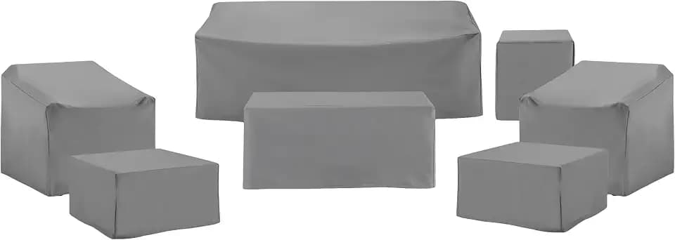 Crosley Furniture 7-Piece Chair, Sofa & Table Cover Set
