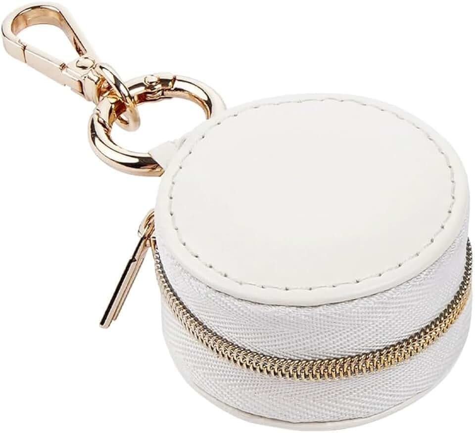 QUUPY Reisen Schmuckregal Schlüsselanhänger tragbare Mini Schmuckregister Ring-Gehäuse Ringe Ohrringe Halsketten-Gehäuse