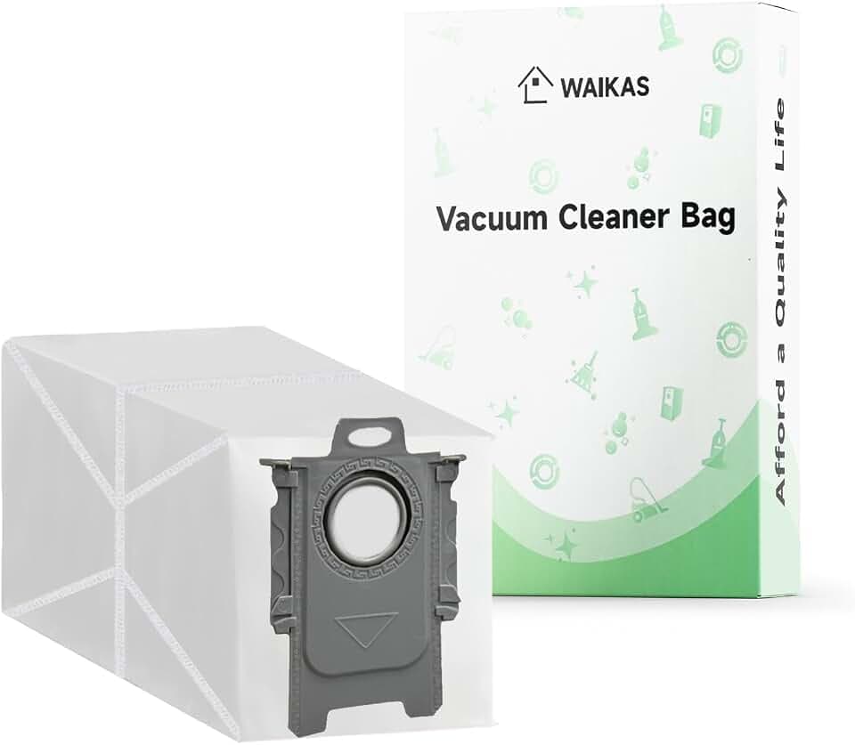 WAIKAS Dust Bags for Roborock Robot Vacuum (Qrevo/Saros/S8 Series), 20-Pack