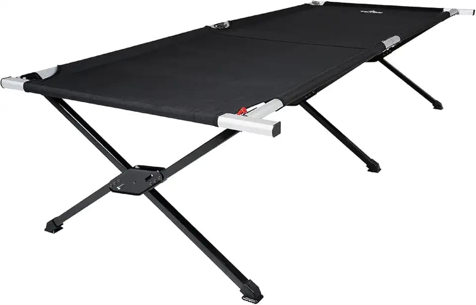 Teton Outfitter Camping Cot, Heavy-Duty Oversized Folding Cot for Adults, Comfortable Elevated Sleeping Bed, Easy Setup