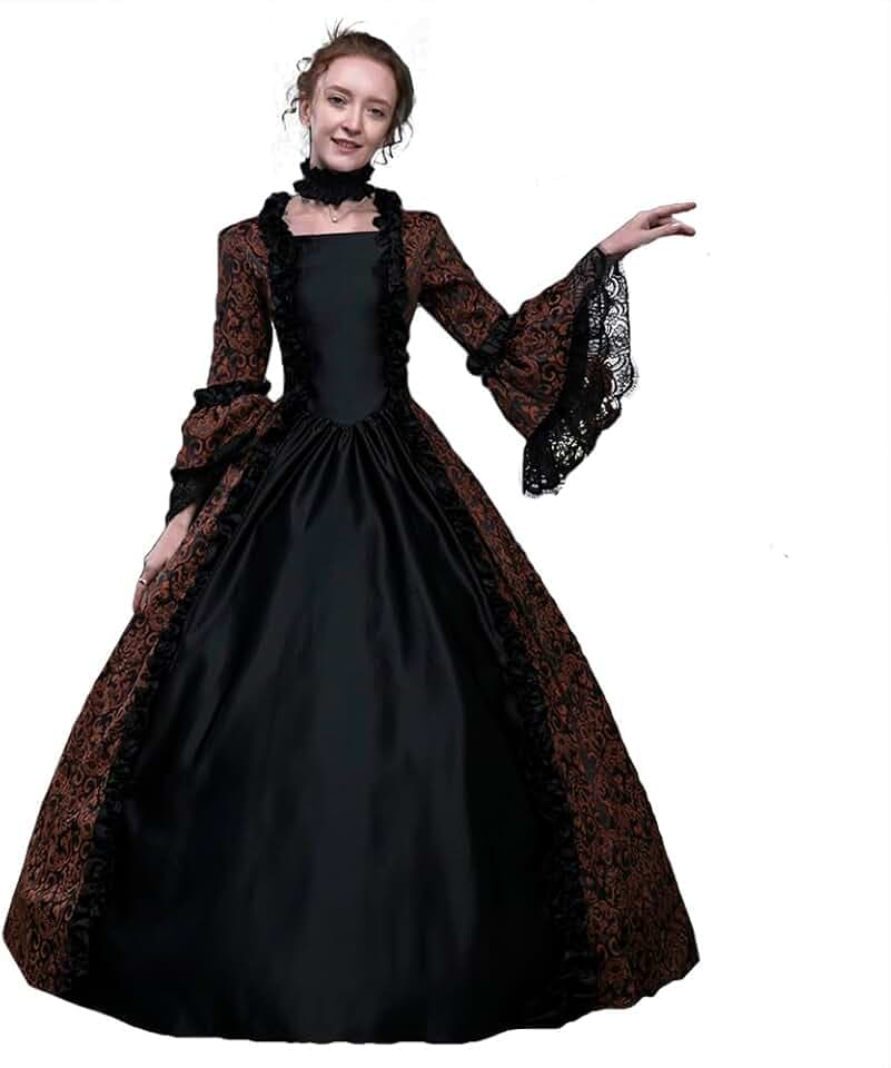 Renaissance Women Ball Gown Victorian Vampire Masquerade Party Long Dress