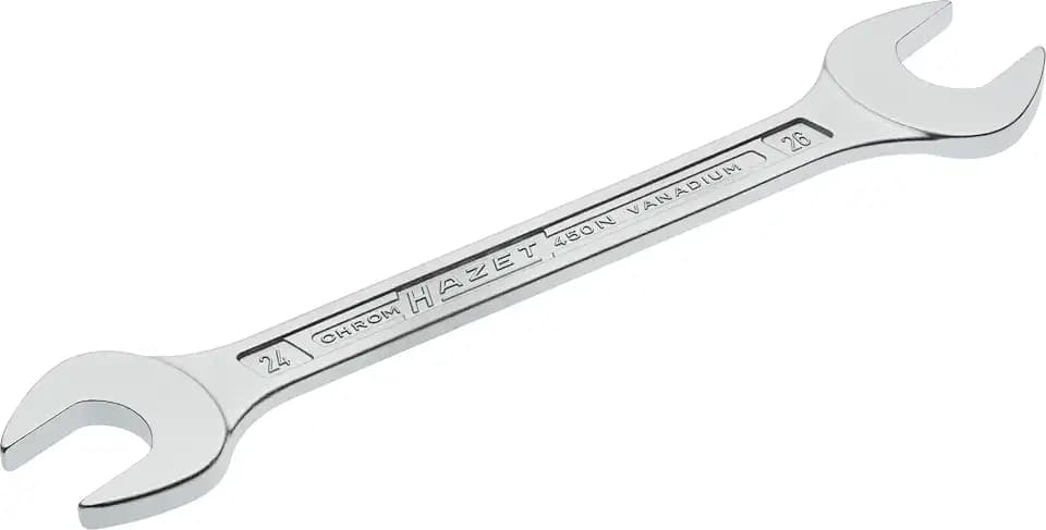 Hazet Doppel-Maulschlüssel 450N-24X26, Außenprofil Sechskant, SW 24 x 26 mm