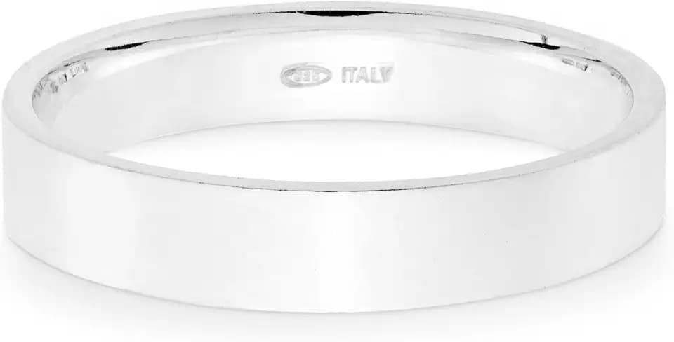 Miabella 925 Sterling Silver Flat Comfort Fit Band Ring for Women and Men 2mm, 4mm, 6mm Made in Italy