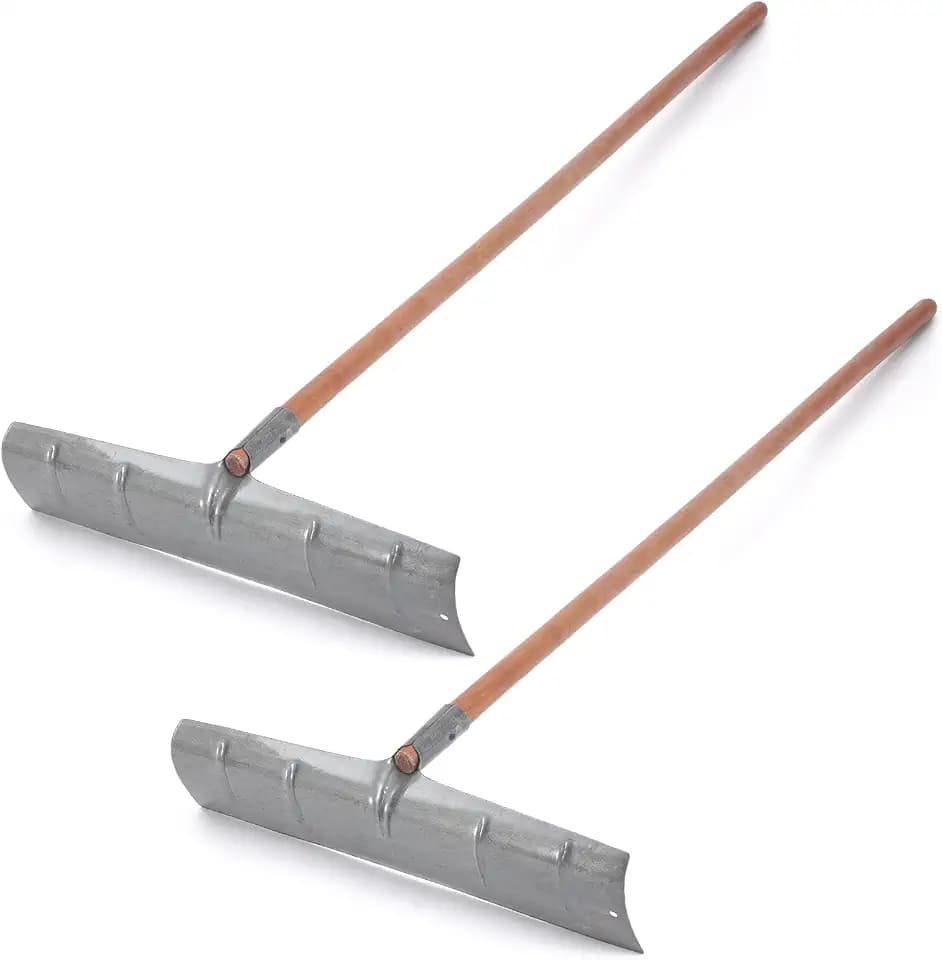 MorningRo 2 Pcs 60 Inch Concrete Placer with 22 Inch Wide Rake Head, Silver
