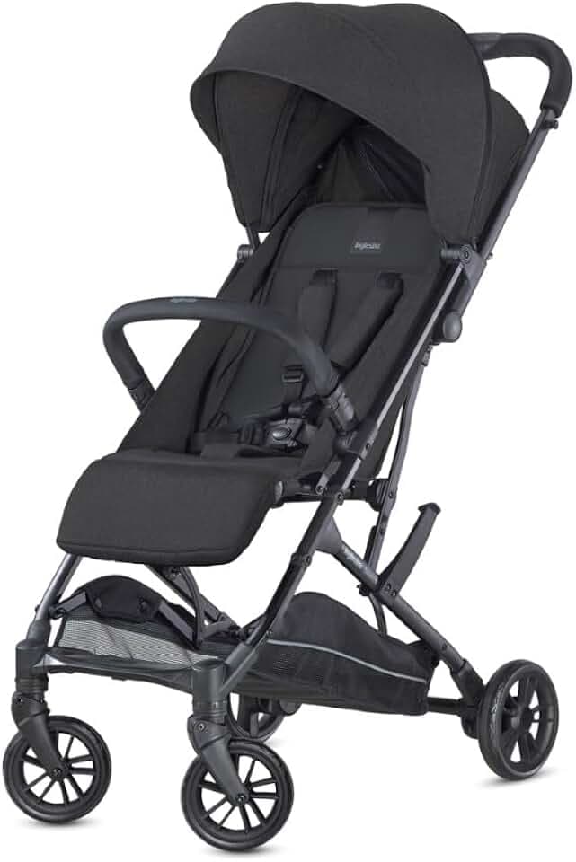Inglesina Sketch Kinderwagen Leicht und Kompakt, Schwarz, Bequem, bis zu 17kg, Einhand-Faltung, UPF 50+