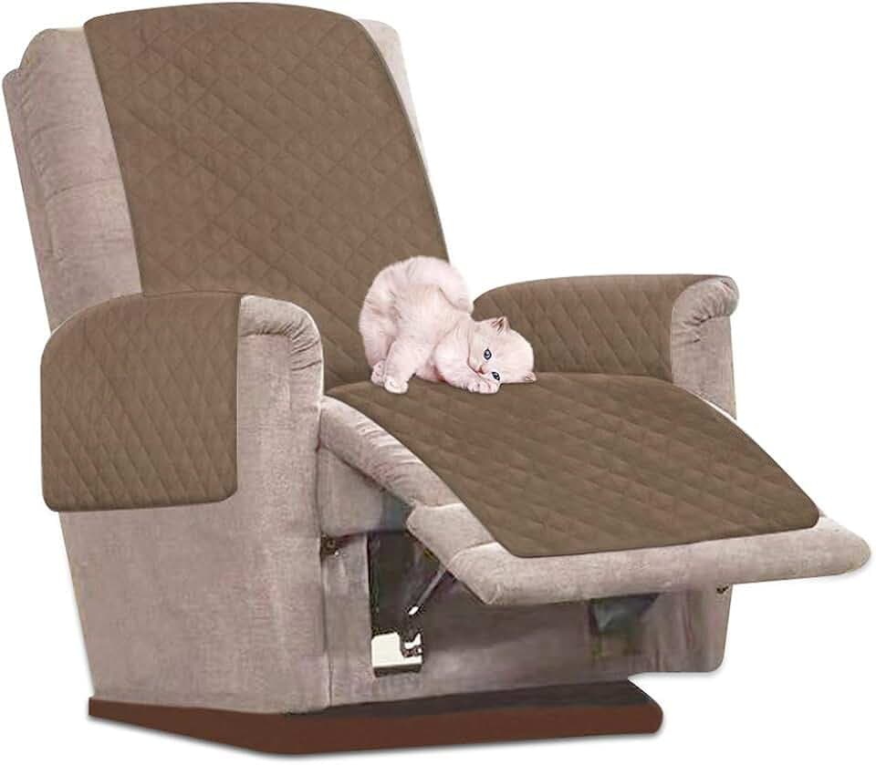 Ghopy Universal-Sofaüberwurf, für 1-Sitzer-Sessel, wasserdicht, schmutzabweisend, kratzfest (Braun)