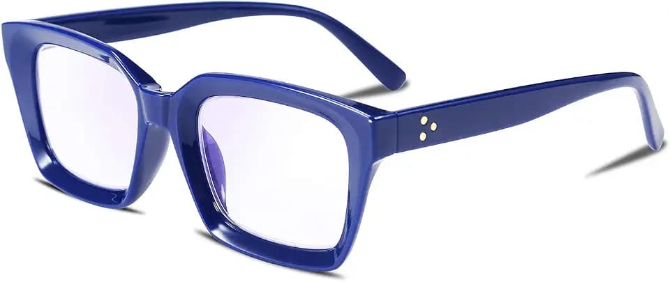FEISEDY Retro Square Blue Light Blocking Reading Glasses B2479