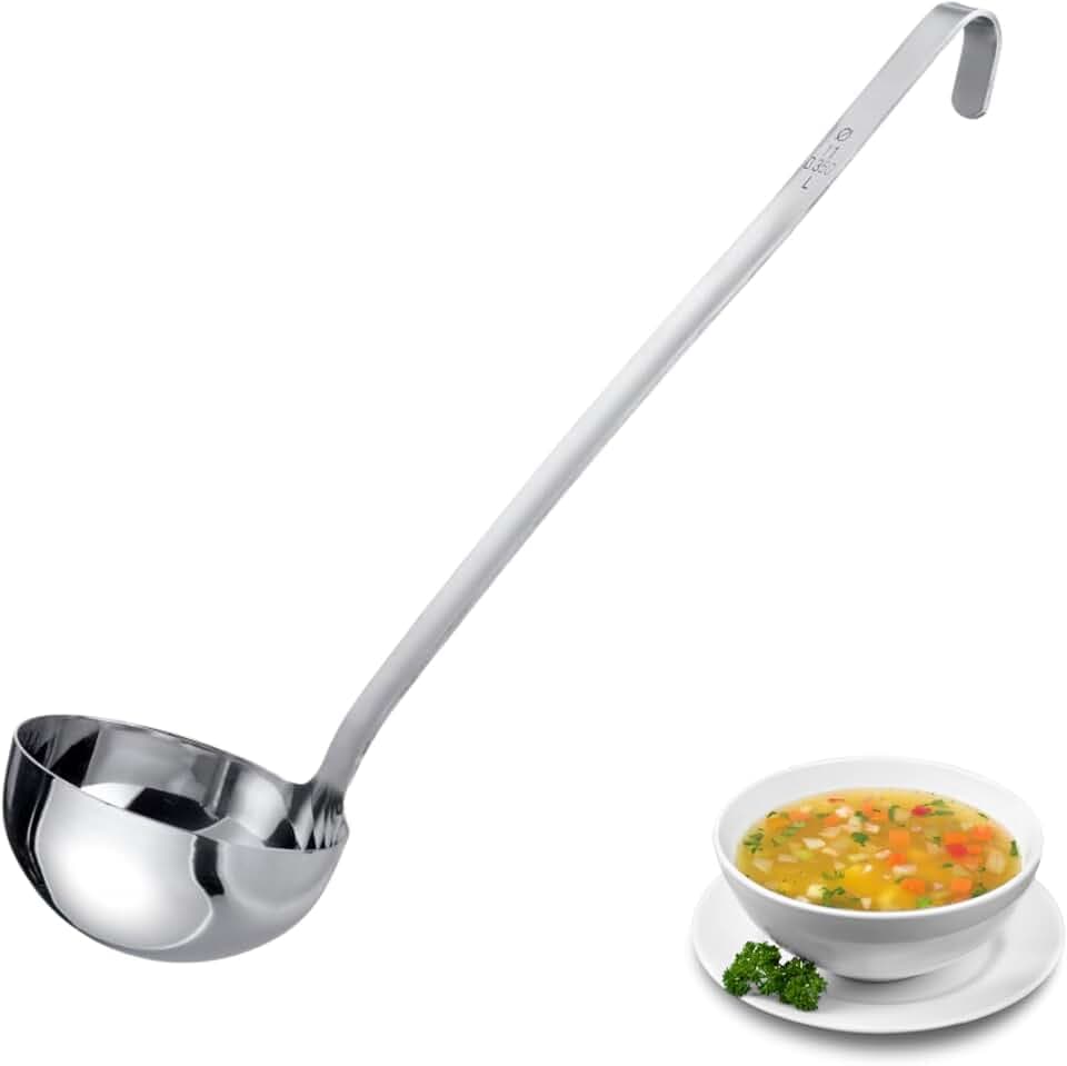 Westmark Schöpfkelle Pro – Kleine Edelstahl Suppenkelle für die Profi-Küche– Schöpflöffel für Saucen, Dressings & Co – Silber, Ø 11 cm, 350 ml