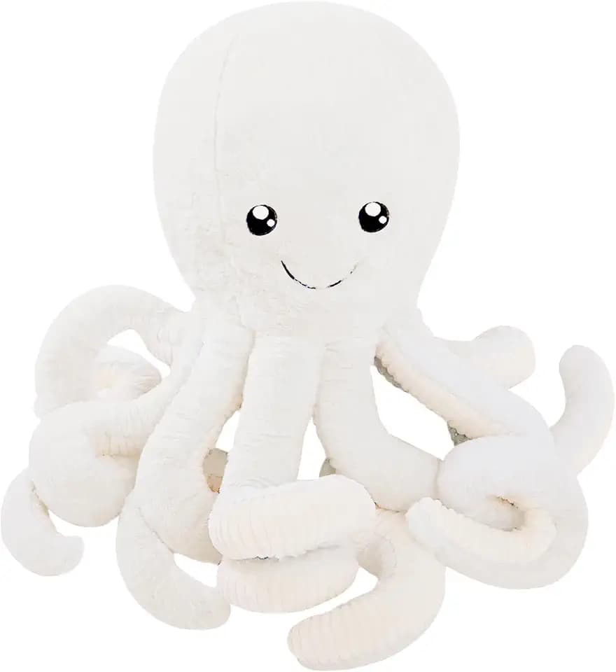 DENTRUN Octopus Plush Toy, Cute Stuffed Animal in 5 Colors 4 Sizes for Gift