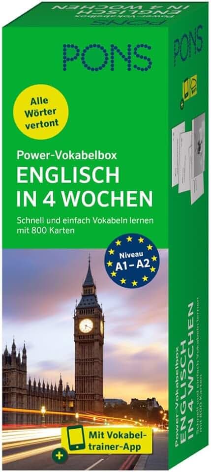 PONS Power-Vokabelbox Englisch: Schnell und einfach Vokabeln lernen mit 800 Karten