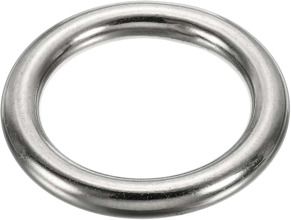 PATIKIL Seamless Metal O Rings, 304 Stainless Steel O-Ring Heavy Solid Round Rings for Macrame, DIY Crafts