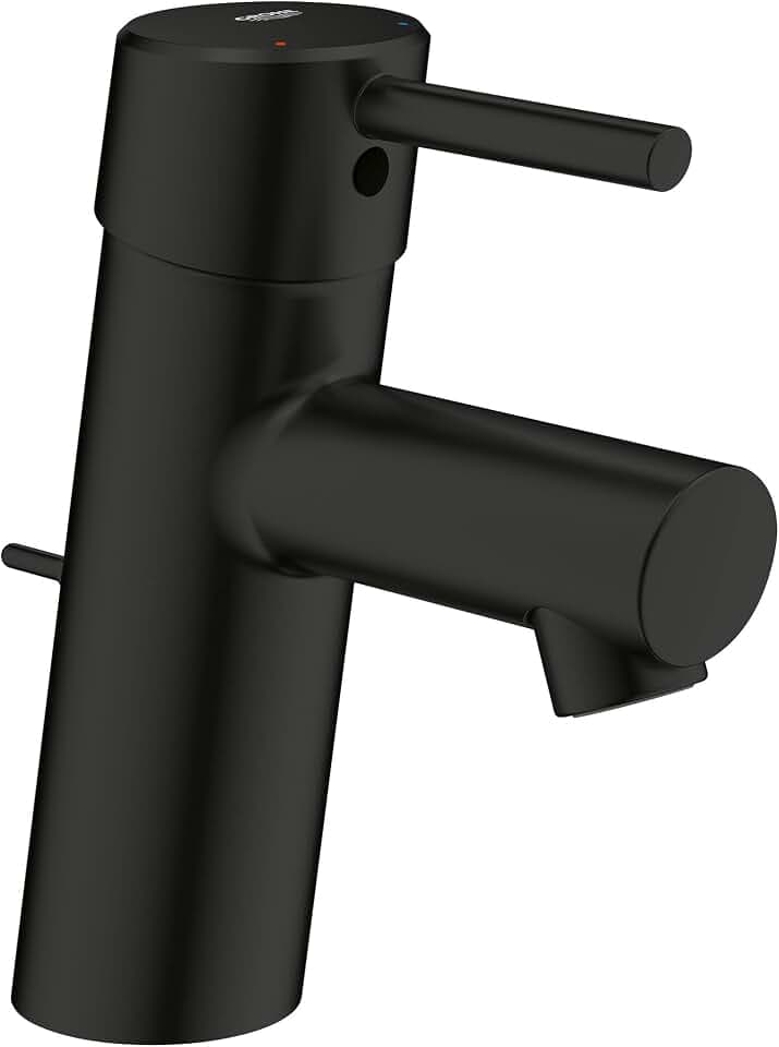 GROHE 342702431 Concetto Single-Handle Bathroom Faucet 1.2 GPM, S-Size, Matte Black