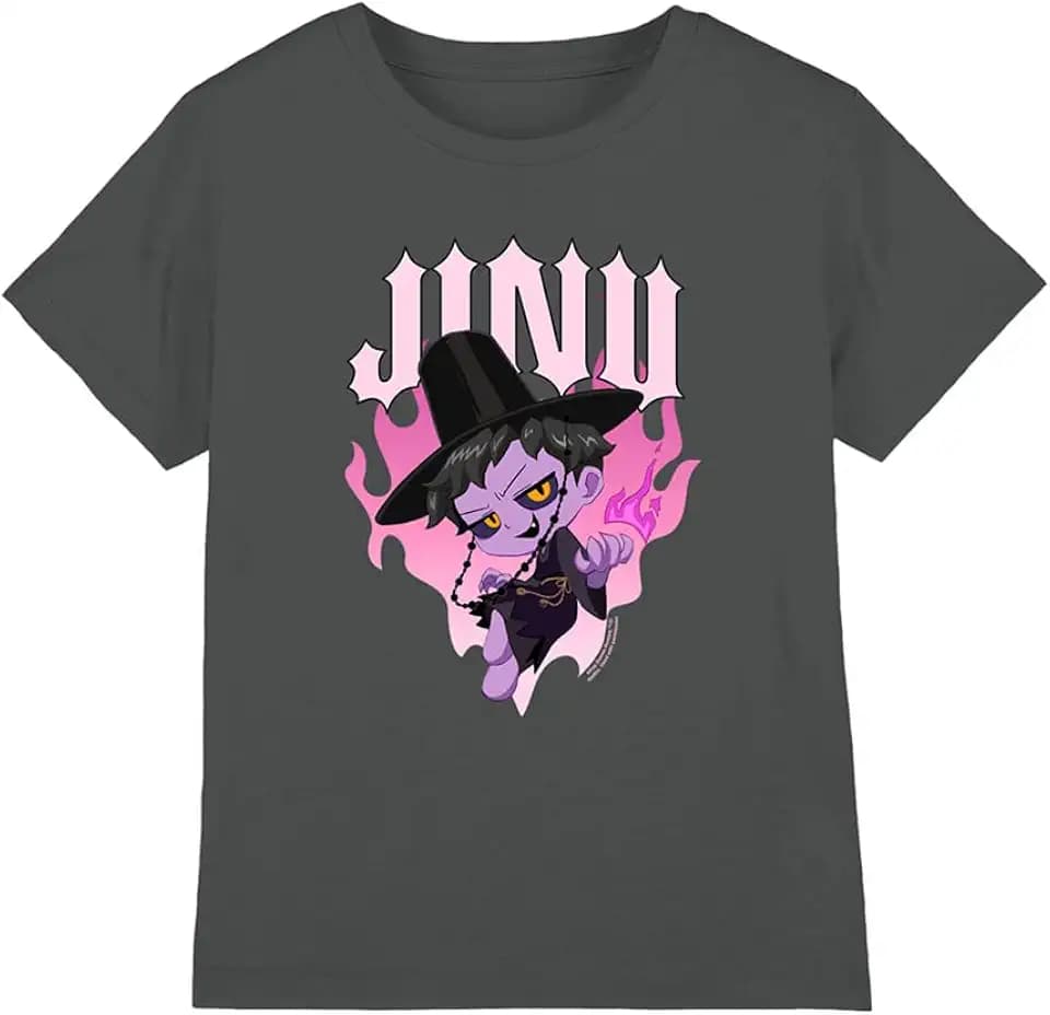 KPop Demon Hunters Unisex Kinder Kpop Demon Hunters - Jinu Demon Heart Flames Kids T Shirt T-Shirt