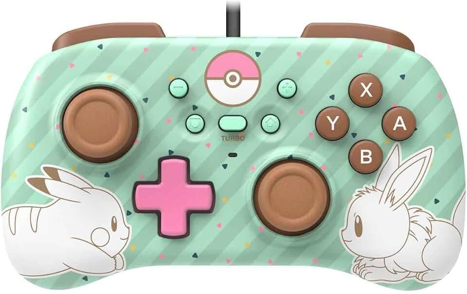 HORI Horipad Mini (Pokémon: Pikachu & Evoli) Controller für Nintendo Switch - Offiziell Lizenziert