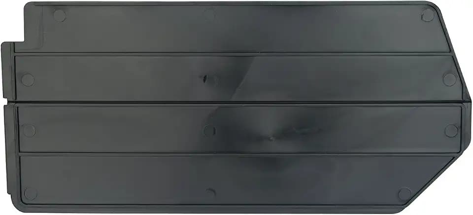 Akro-Mils 40230 Plastic Length Dividers for AkroBins Stackable Storage Bins Models 30230, 30235, 30255, Custom Storage Inserts for Tools, Crafts & Supplies, 6-Pack, Black