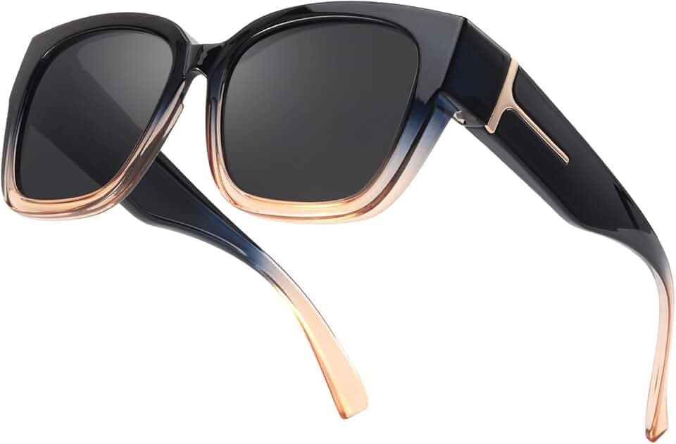 SIPHEW Überzieh Sonnenbrille Damen Über Normale Brille Polarisiert UV400