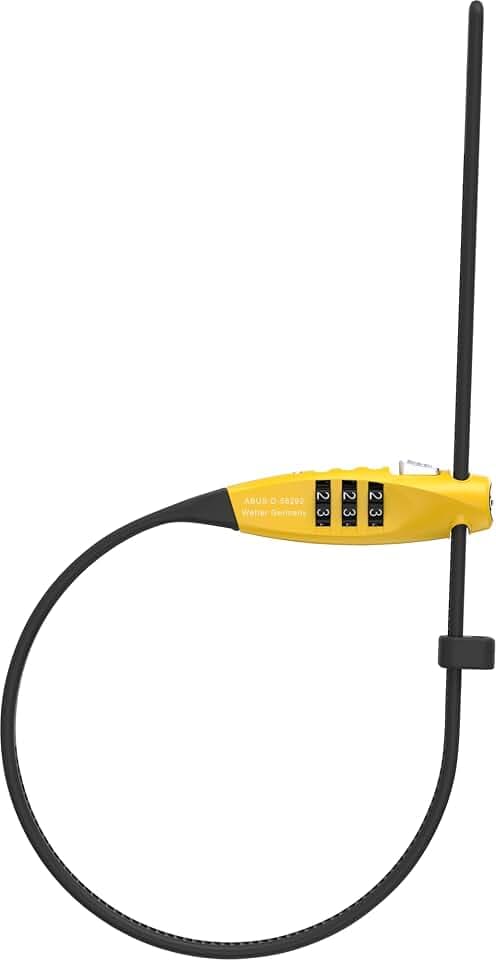 ABUS Kabelschloss Combiflex TravelGuard – Schloss zur Sicherung von Helm, Kinderwagen, Skiern und Gepäck – 45 cm Kabellänge – mit Zahlencode